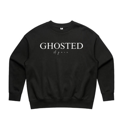 Woman's Heavy Crew Top - Ghosted Again (White Logo)