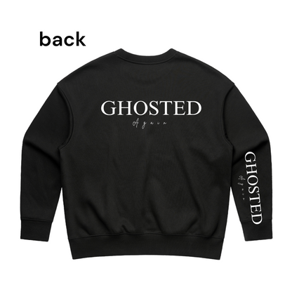 Woman's Heavy Crew Top - Ghosted Again (White Logo)