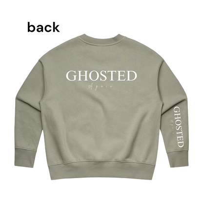 Woman's Heavy Crew Top - Ghosted Again (White Logo)
