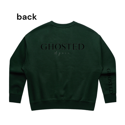 Woman's Heavy Crew Top - Ghosted Again (Black Logo)