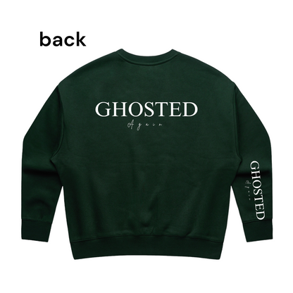 Woman's Heavy Crew Top - Ghosted Again (White Logo)