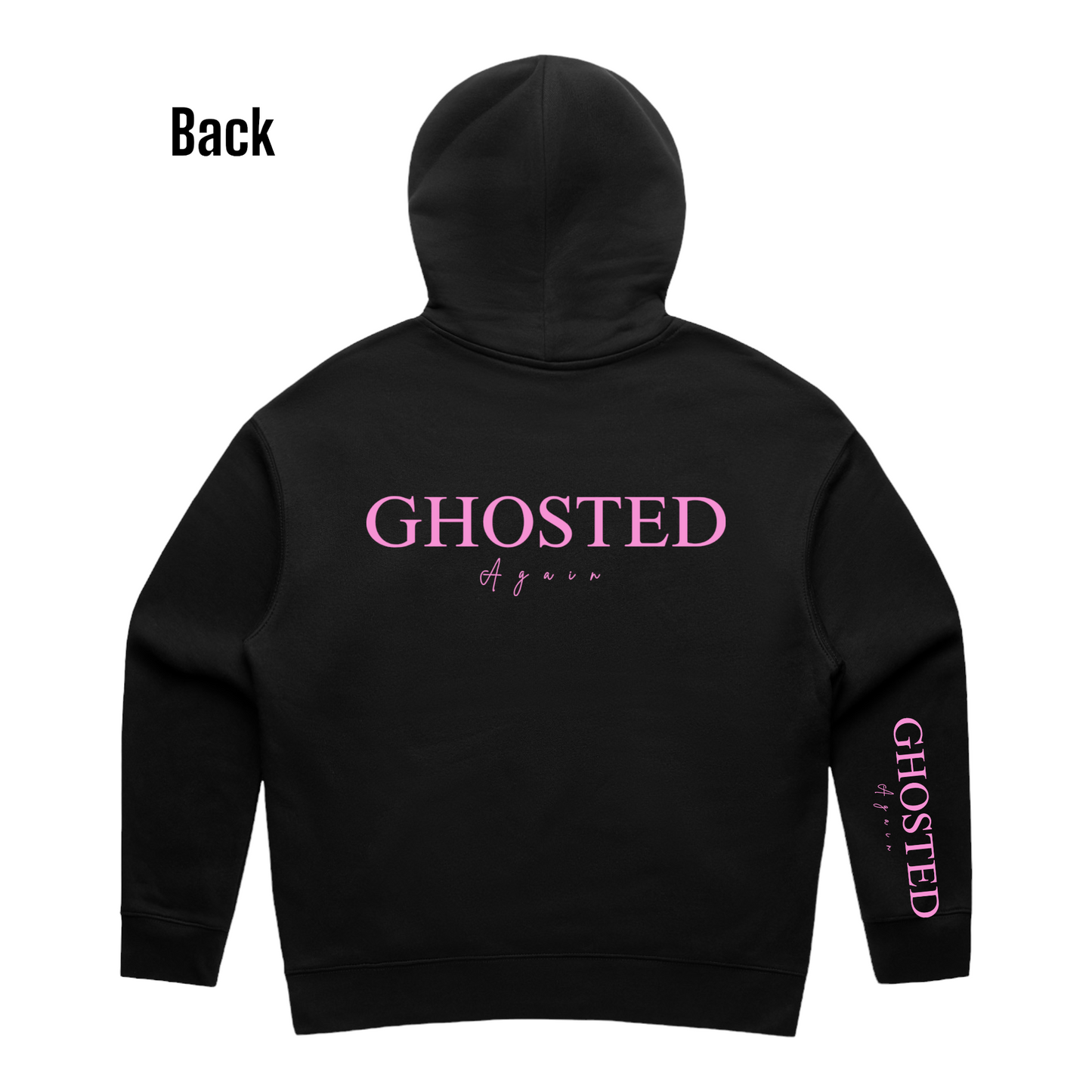 Women's Slim Fit Hoodies - Ghosted again (Pink Logo)