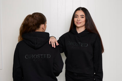 Women's Slim Fit Hoodies - Ghosted again (Pink Logo)