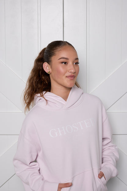 Women's Slim Fit Hoodies - Ghosted again (Pink Logo)